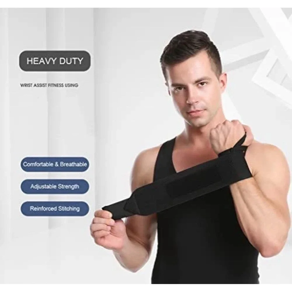 Brand New Weightlifting Wrist Wraps with Thumb Loops Wrist Support for Men Women